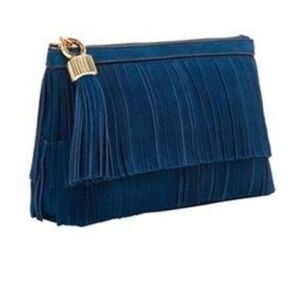 India Hicks Dougal Clutch - Blue - NWT